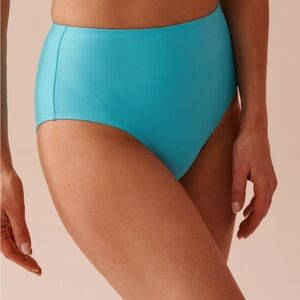 Women's Aqua High-Waisted Swim Bottom